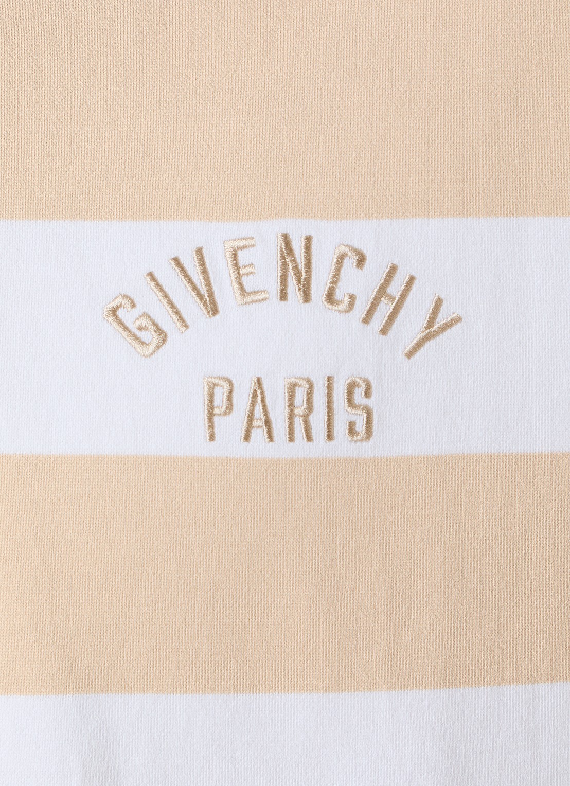 Givenchy Polo met logo en streepprint - detail 3 beige
