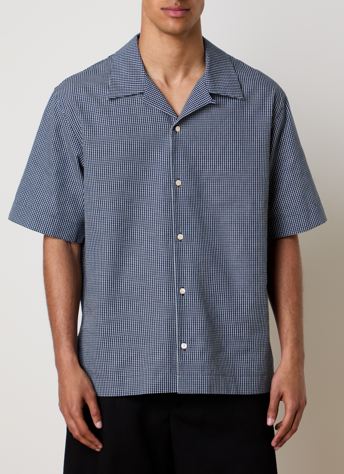 Givenchy Regular fit overhemd met ruitdessin - achterkant indigo