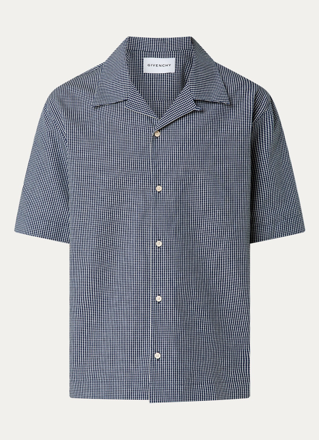Givenchy Regular fit overhemd met ruitdessin - voorkant 2 indigo