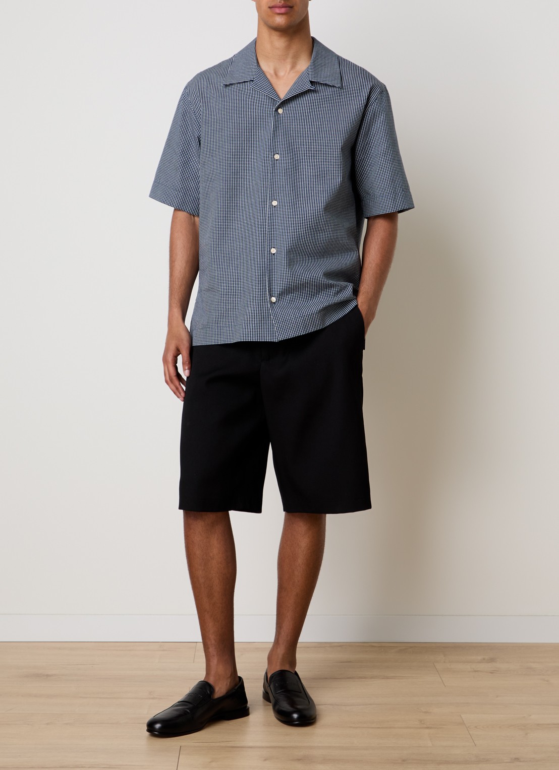 Givenchy Regular fit overhemd met ruitdessin - voorkant 3 indigo