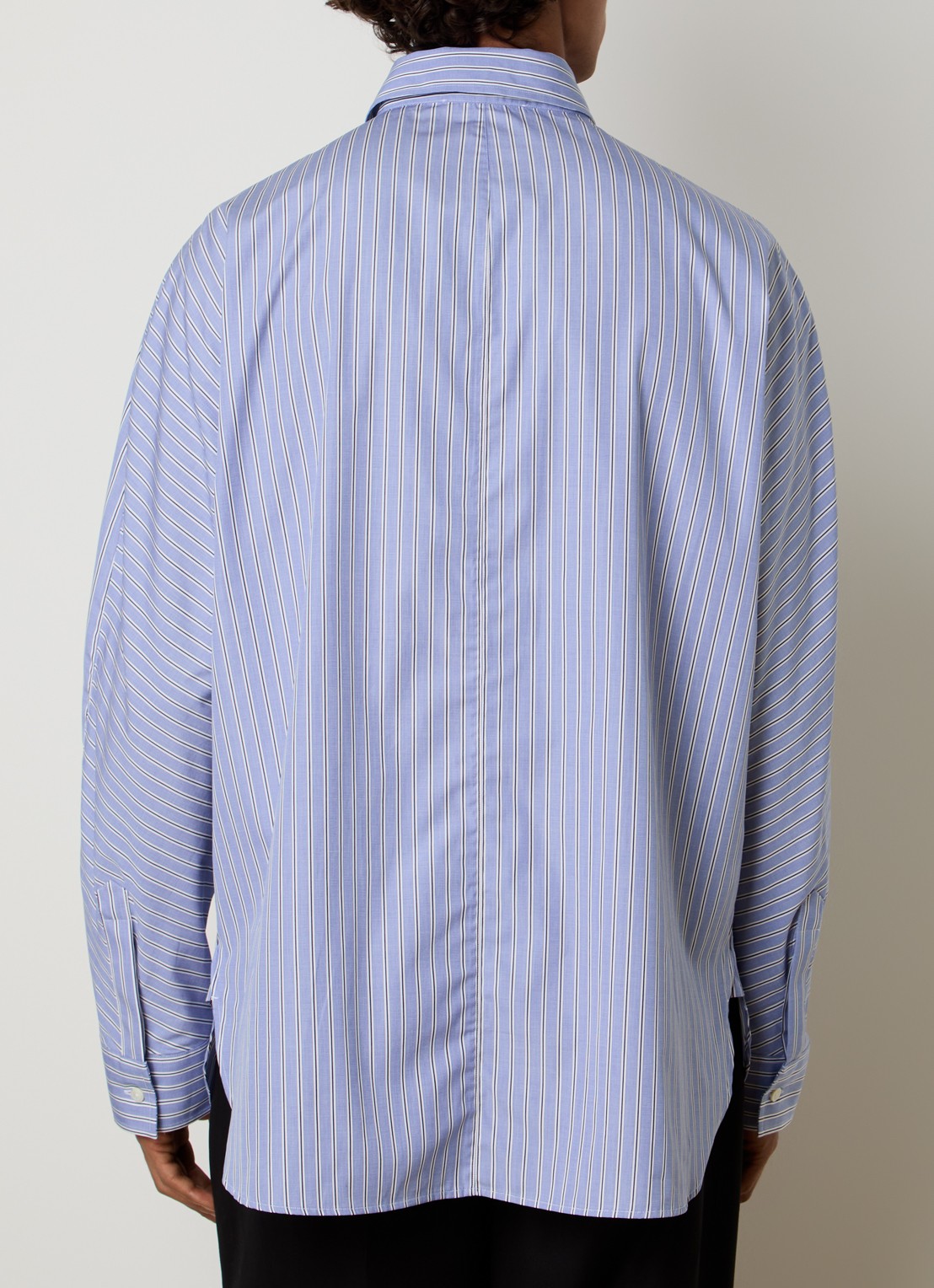 Givenchy Regular fit overhemd met streepprint - achterkant donkerblauw