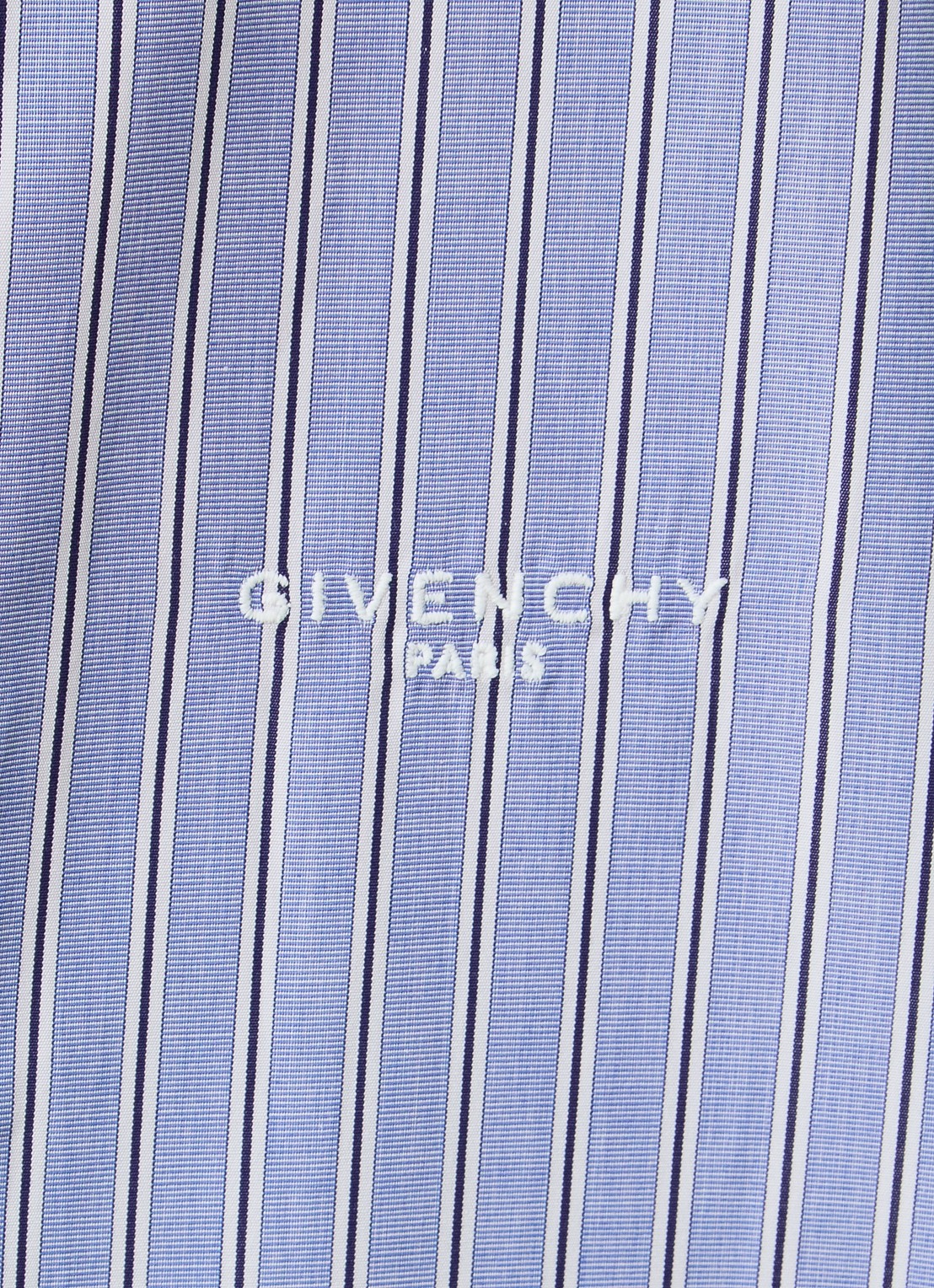 Givenchy Regular fit overhemd met streepprint - detail 5 donkerblauw