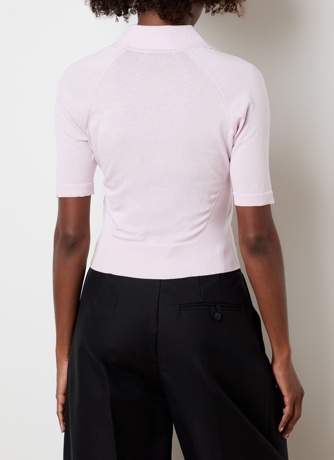 Givenchy Regular fit polo in zijdeblend met logo - achterkant 5 roze