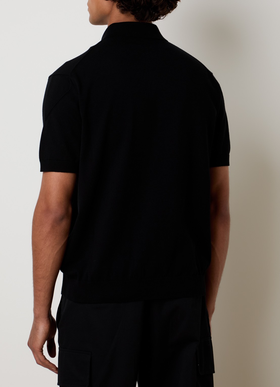 Givenchy Regular fit polo met logoborduring - achterkant zwart