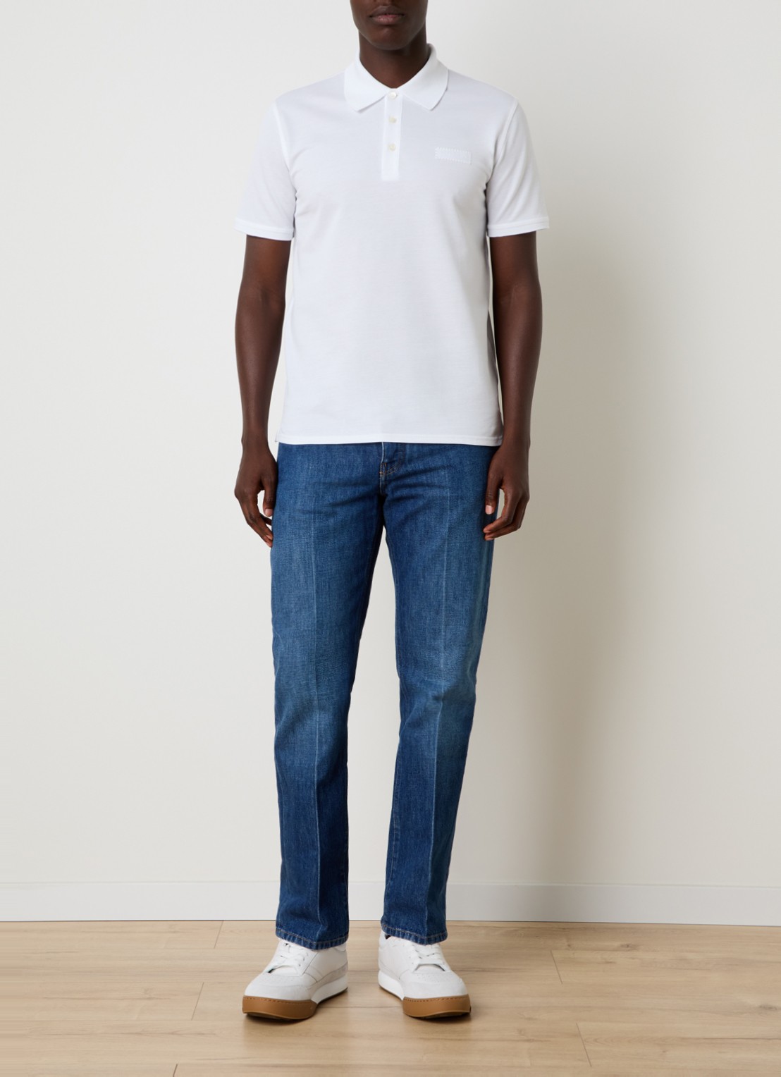 Givenchy Regular fit polo van piqué katoen met logo - voorkant 5 wit