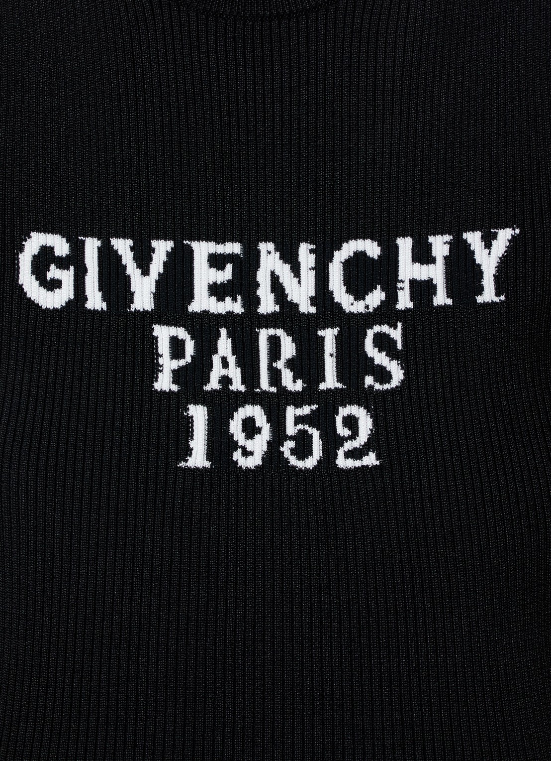 Givenchy Ribgebreide crop top met ingebreid logo - detail 4 zwart