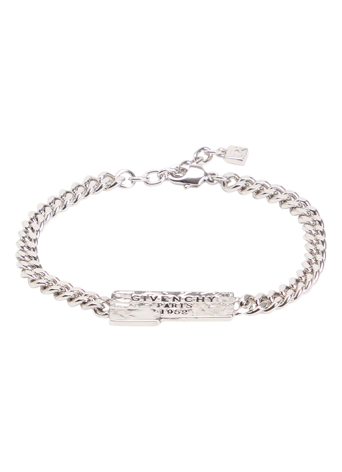 Givenchy Schakelarmband met logo - voorkant 3 zilver