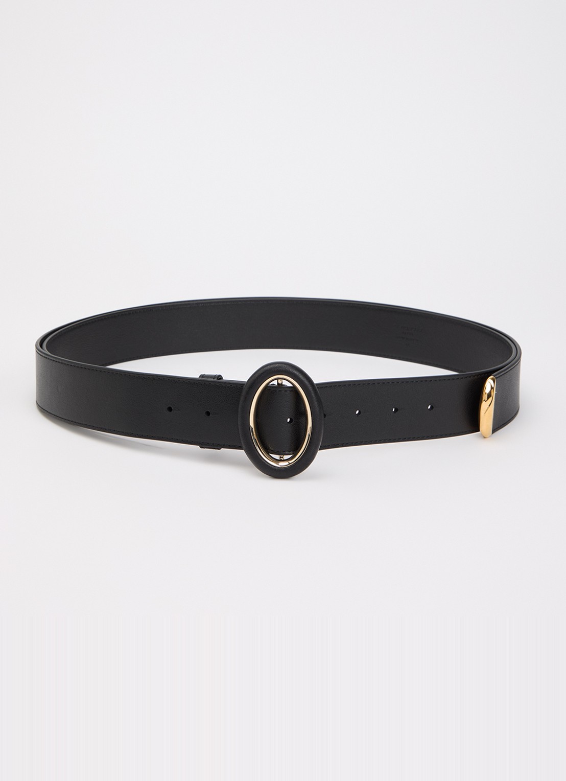 Givenchy Sculpted Gem riem van leer - voorkant 3 zwart
