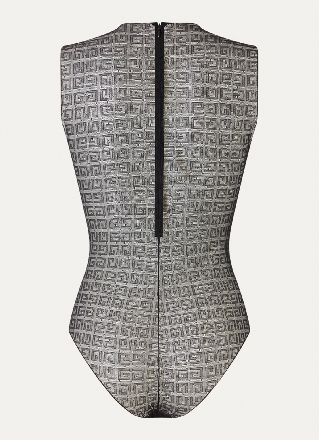 Givenchy Semi-transparante body met logoprint - achterkant zwart