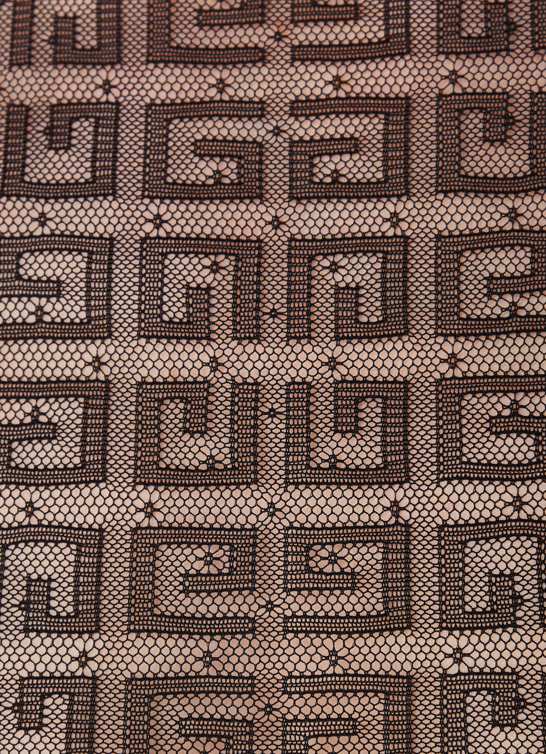 Givenchy Semi-transparante body van kant met logo - detail 5 zwart