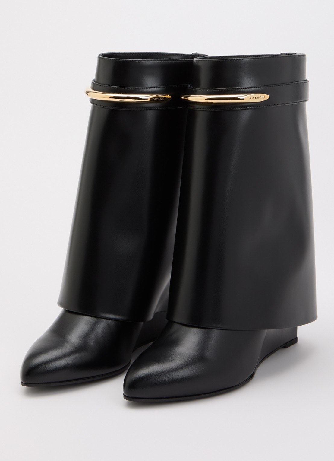Givenchy Shark enkellaarsje van kalfsleer - detail zwart