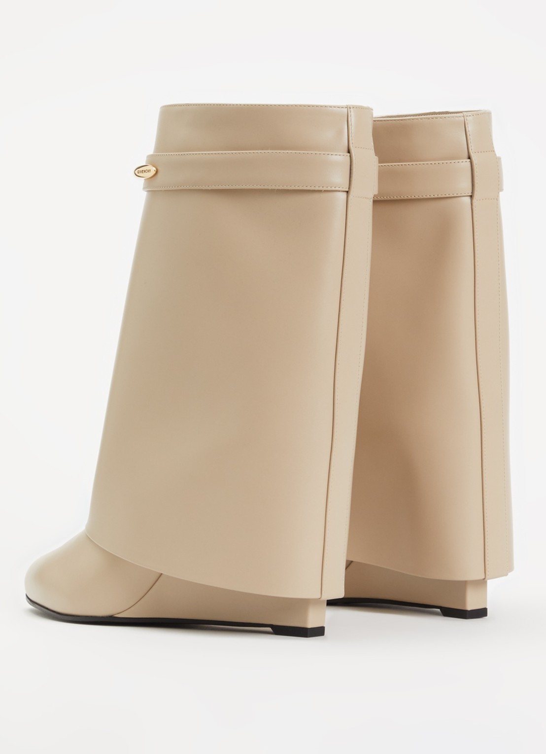 Givenchy Shark enkellaarsje van kalfsleer - achterkant beige