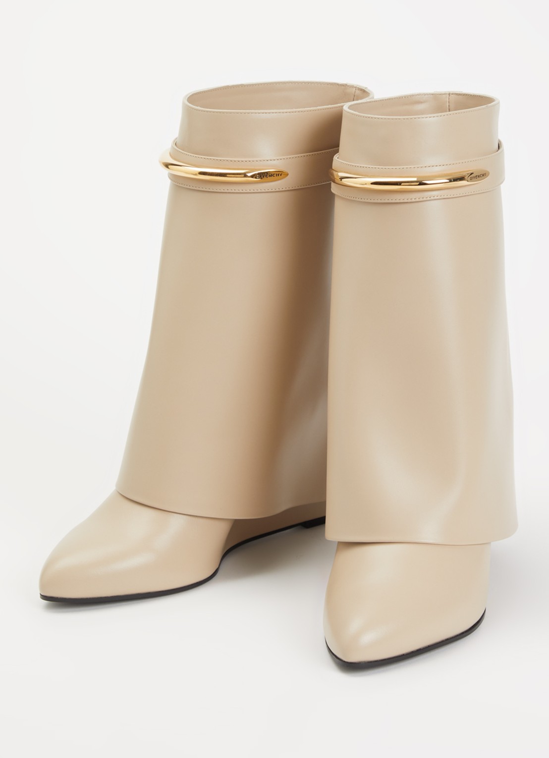 Givenchy Shark enkellaarsje van kalfsleer - detail 2 beige