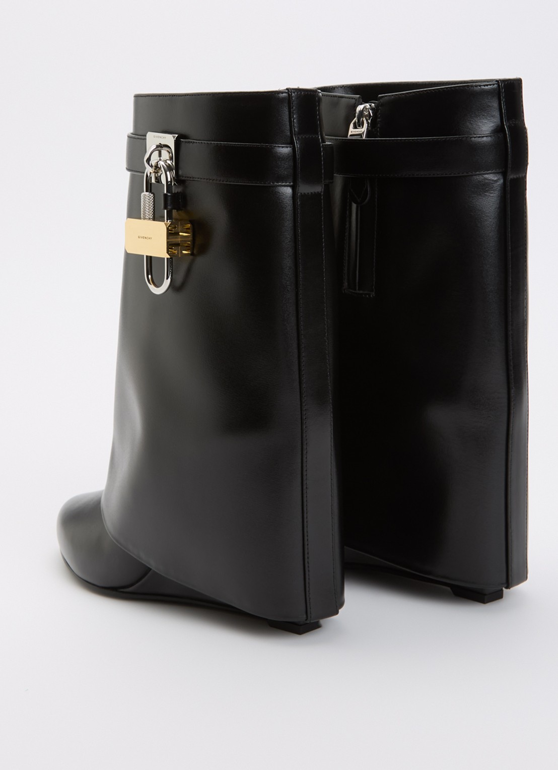 Givenchy Shark Lock enkellaarsje van kalfsleer  - achterkant 3 zwart