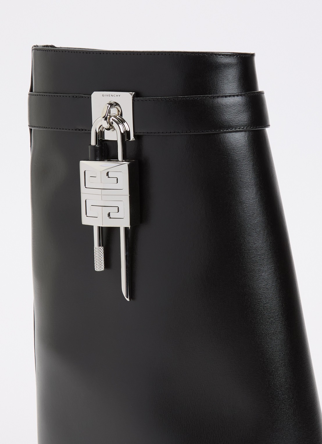 Givenchy Shark Lock enkellaarsje van kalfsleer  - detail 6 zwart