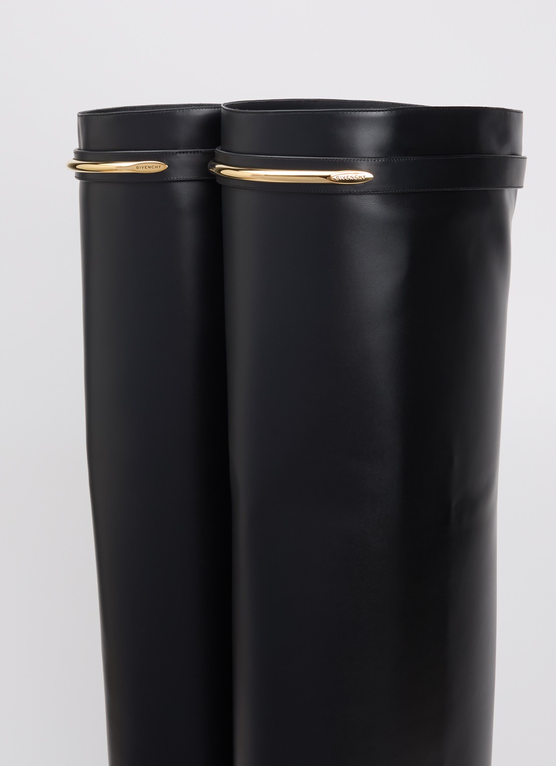 Givenchy Shark Pinch overknee laars van kalfsleer - detail 3 zwart