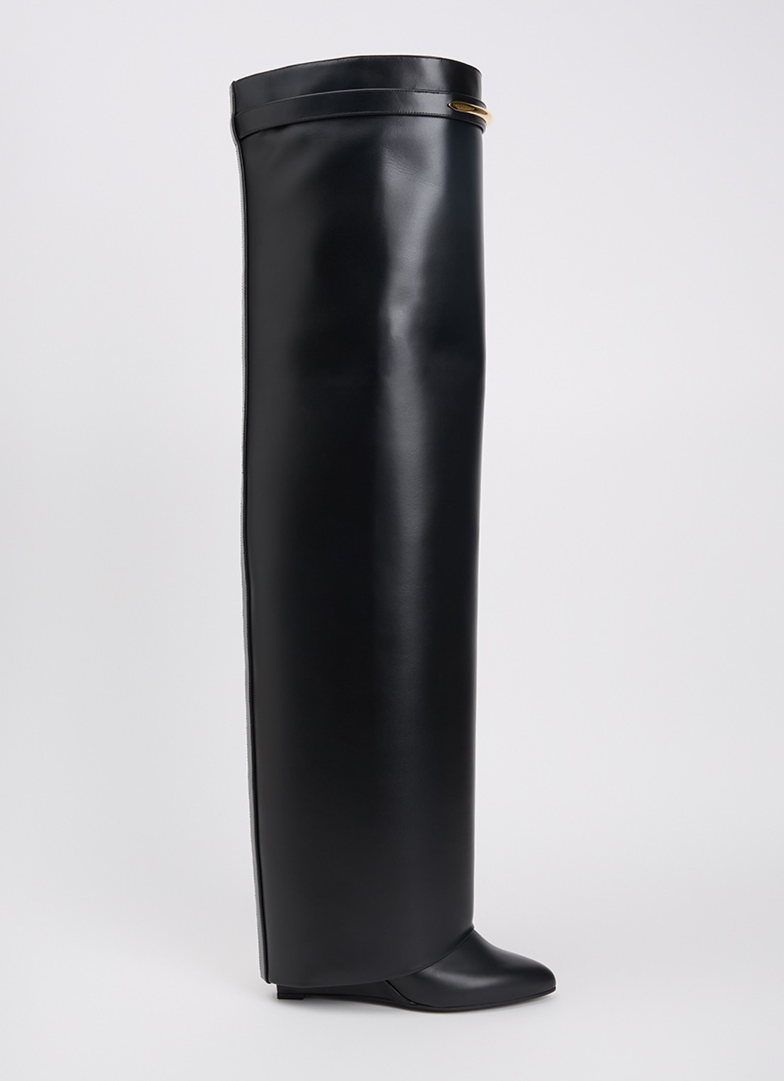 Givenchy Shark Pinch overknee laars van kalfsleer - voorkant 4 zwart