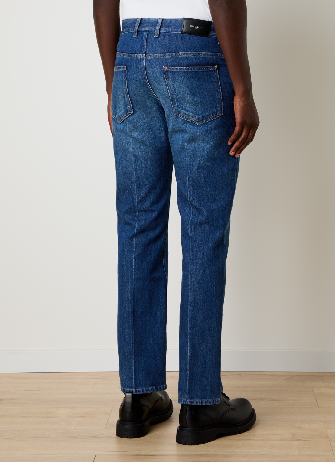 Givenchy Slim fit jeans met medium wassing en steekzakken - achterkant indigo