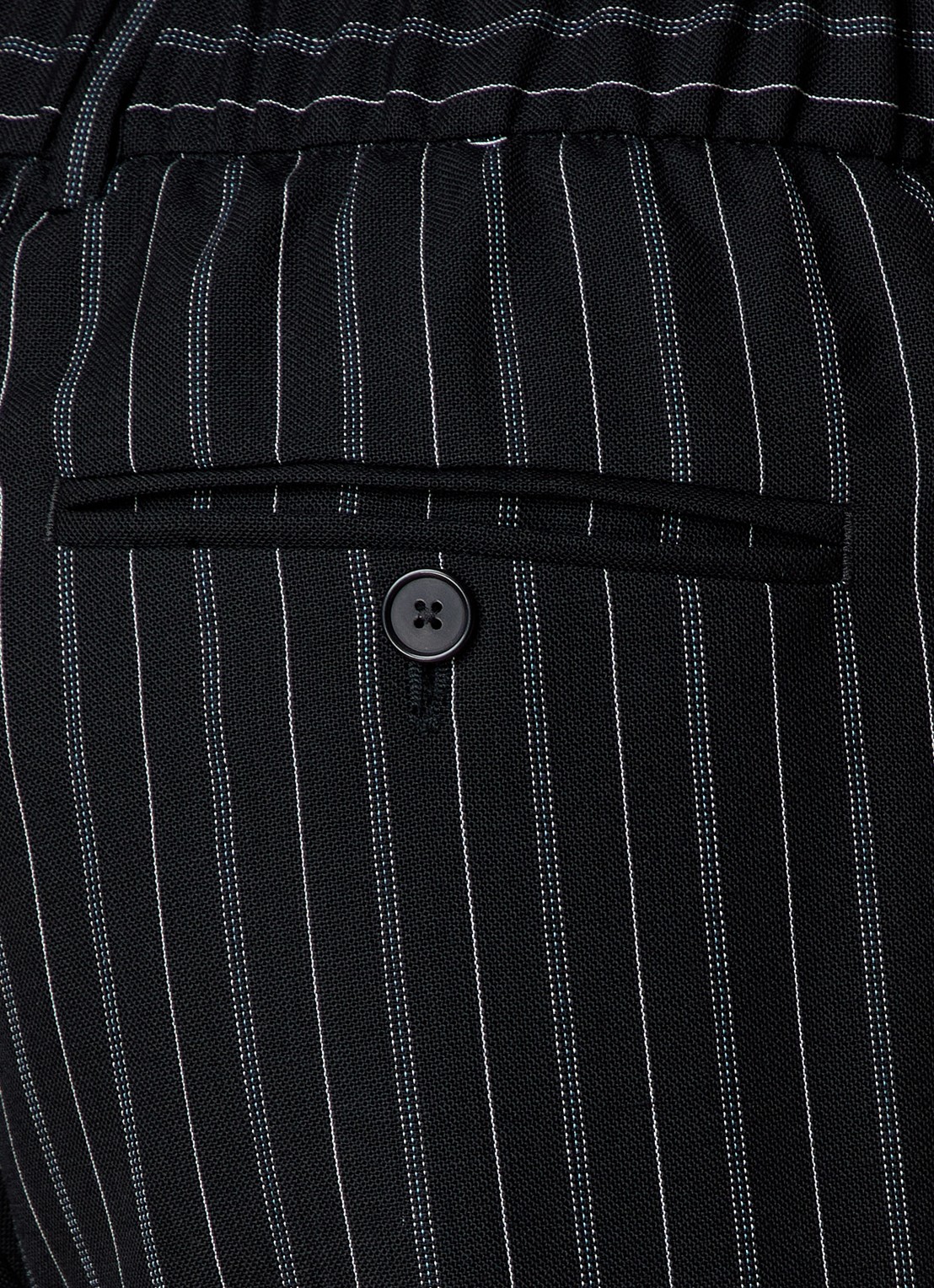 Givenchy Slim fit pantalon van wol met streepprint en steekzakken - voorkant 5 zwart