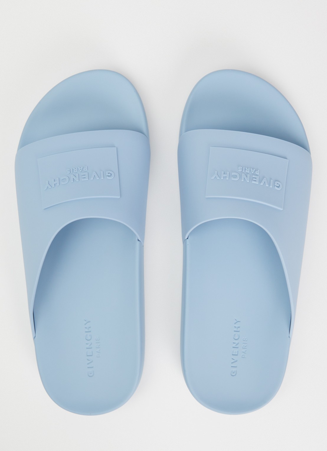 Givenchy Slipper met logo - detail 3 lichtblauw