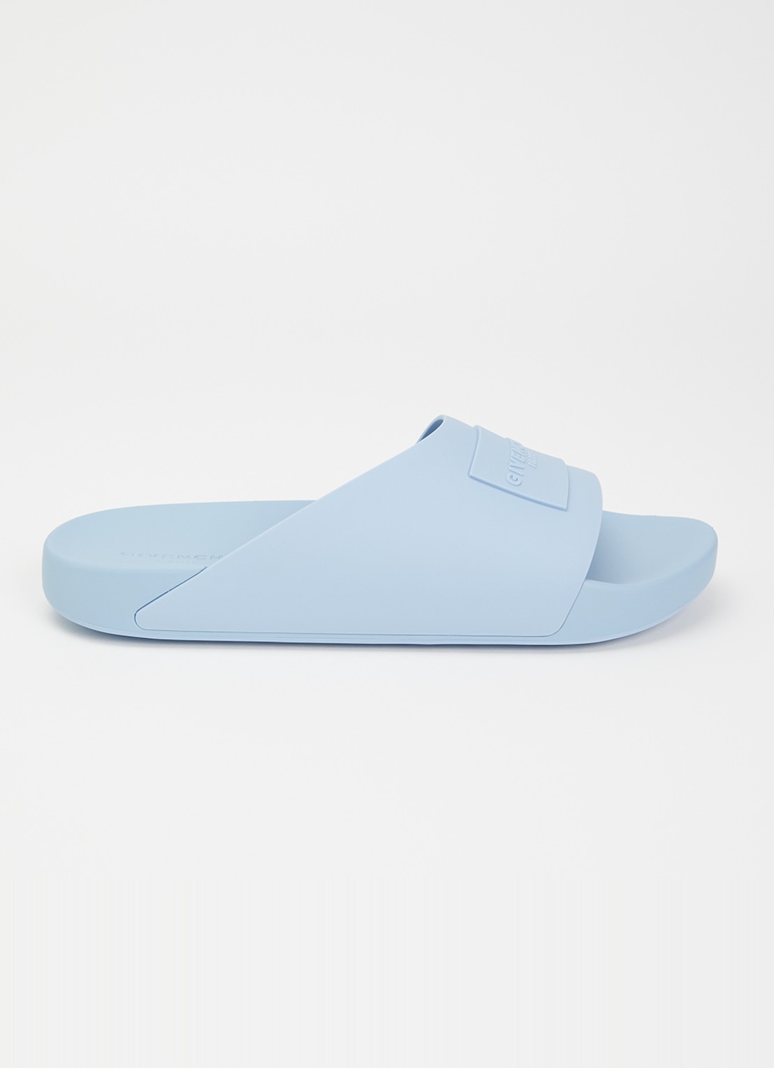 Givenchy Slipper met logo - voorkant lichtblauw