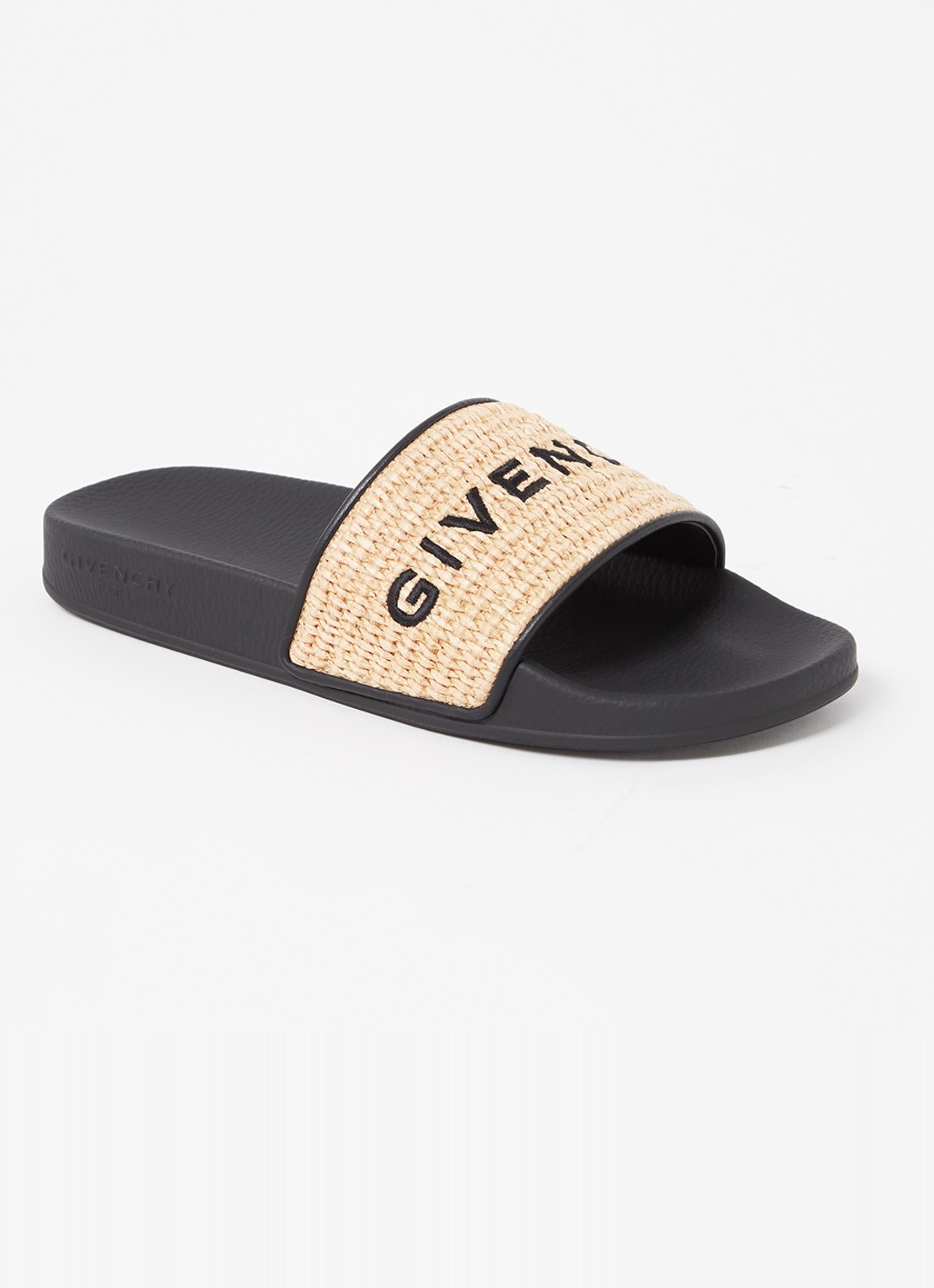 Givenchy Slipper met logo - voorkant 6 zwart