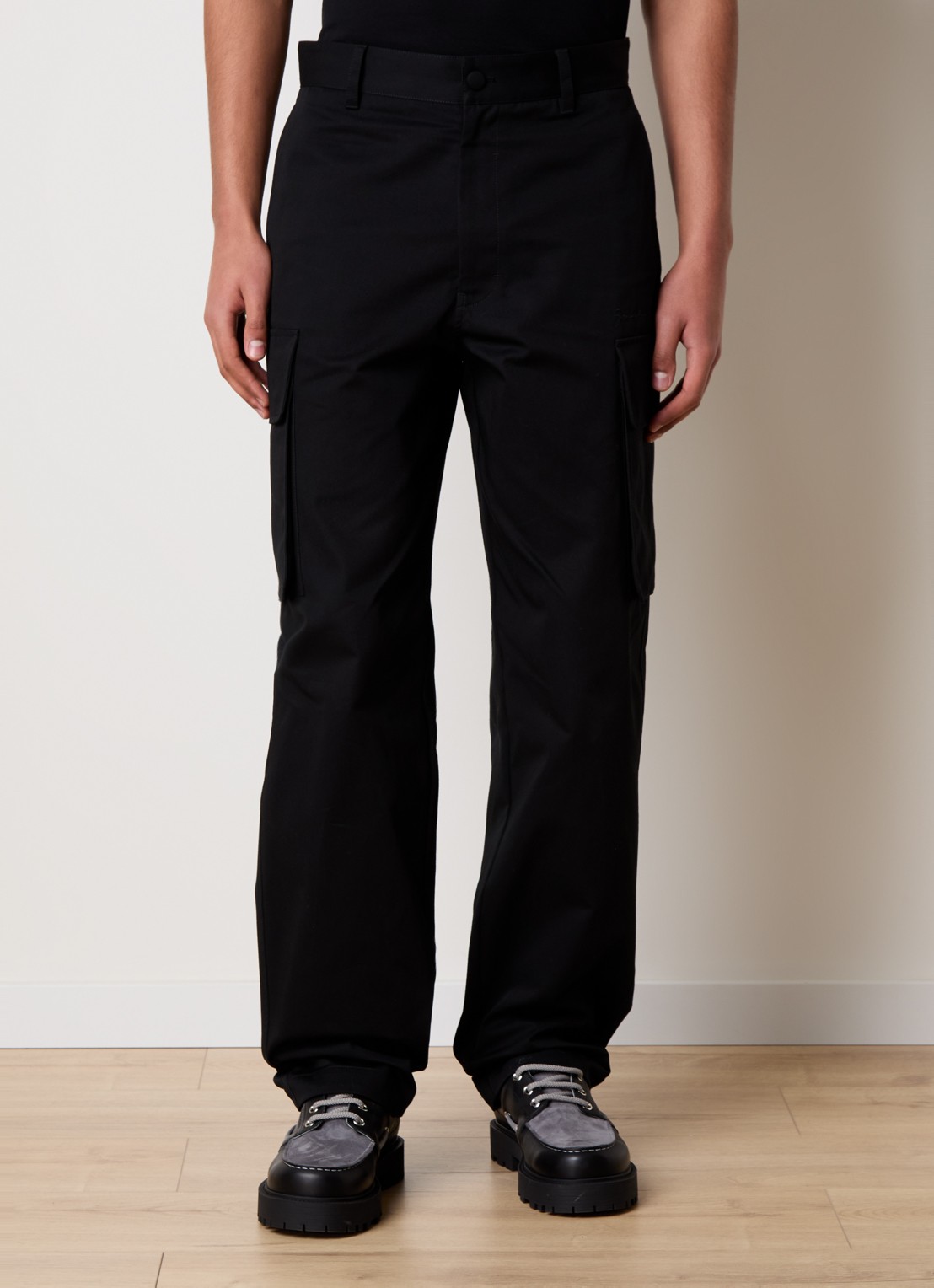 Givenchy  Straight fit cargobroek met steekzakken - detail zwart