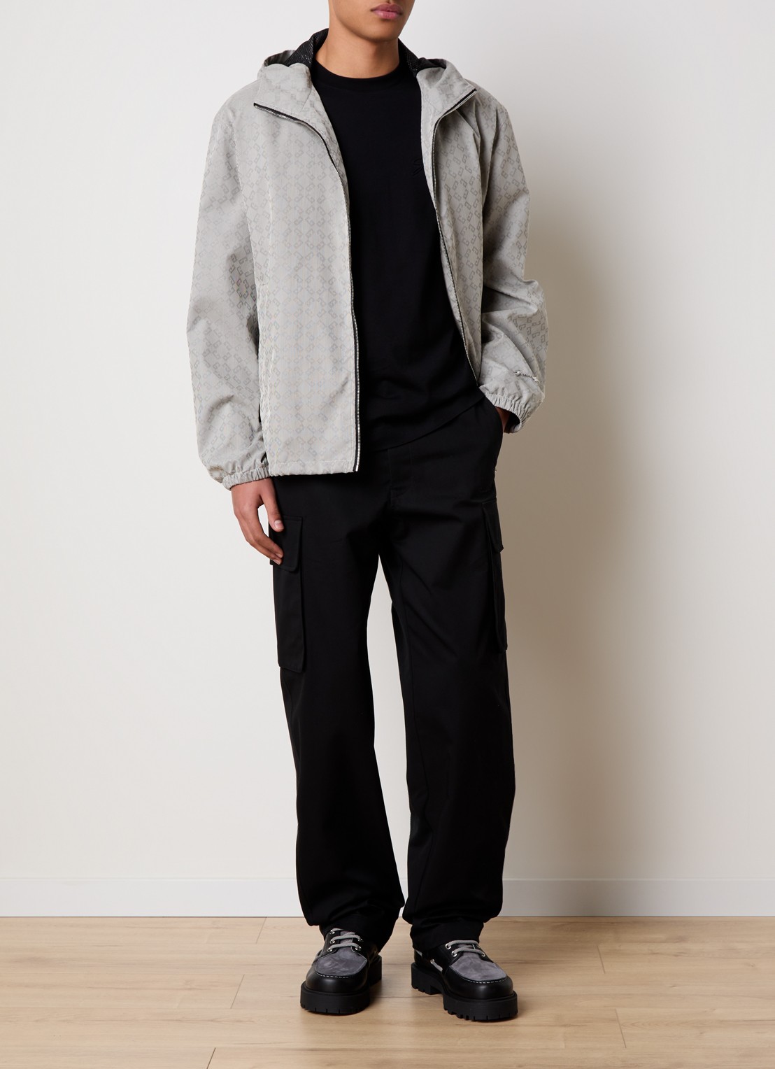 Givenchy  Straight fit cargobroek met steekzakken - voorkant 6 zwart