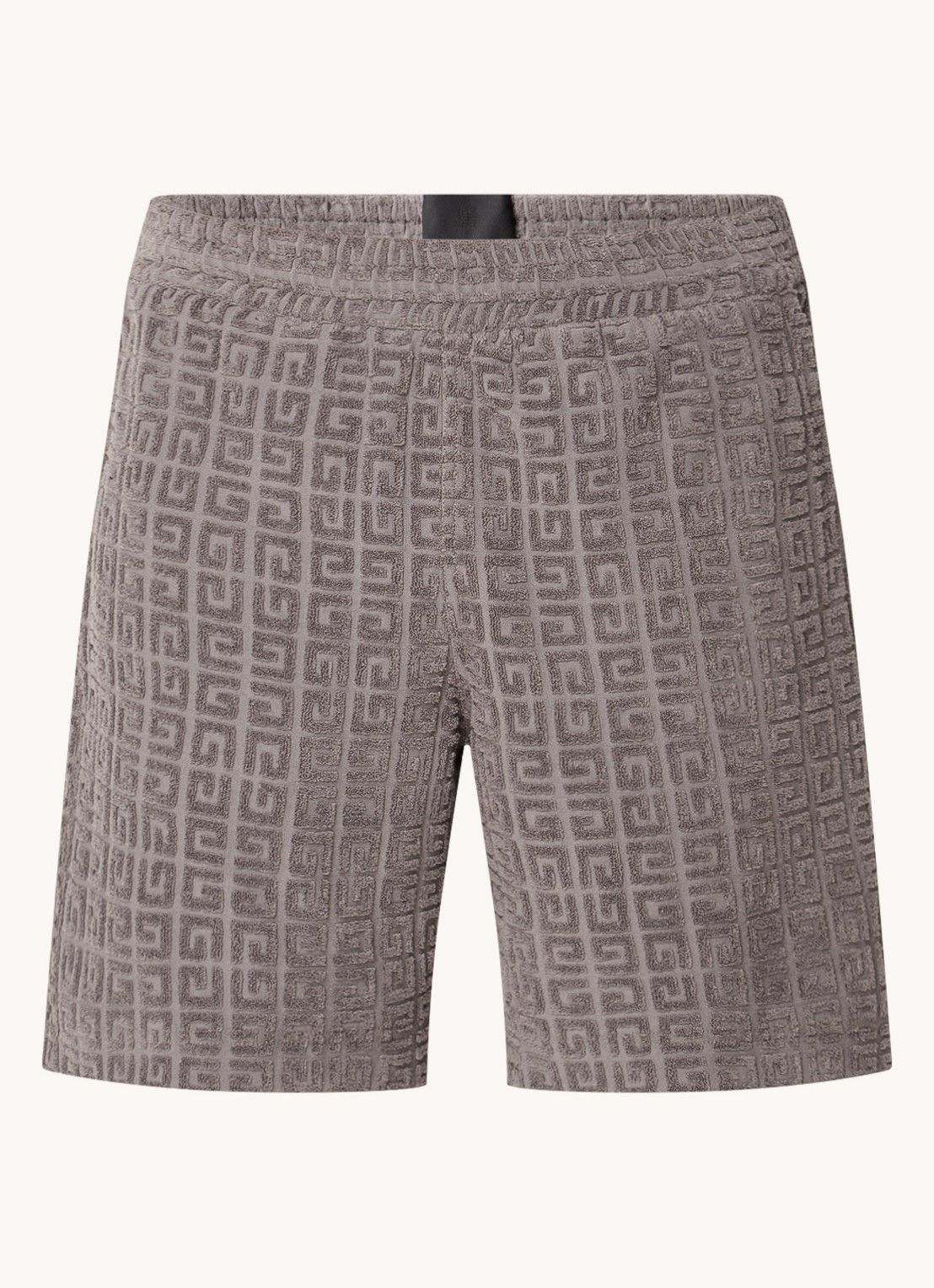 Givenchy Straight leg korte broek van badstof met logoprint - voorkant 4 grijs
