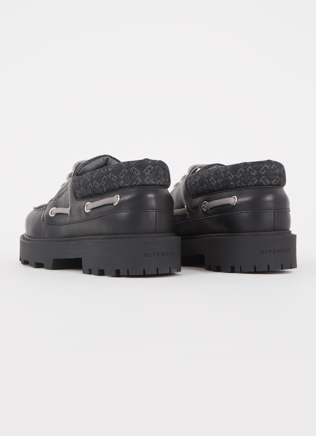 Givenchy Strom bootschoen van leer met suède details - achterkant 5 zwart