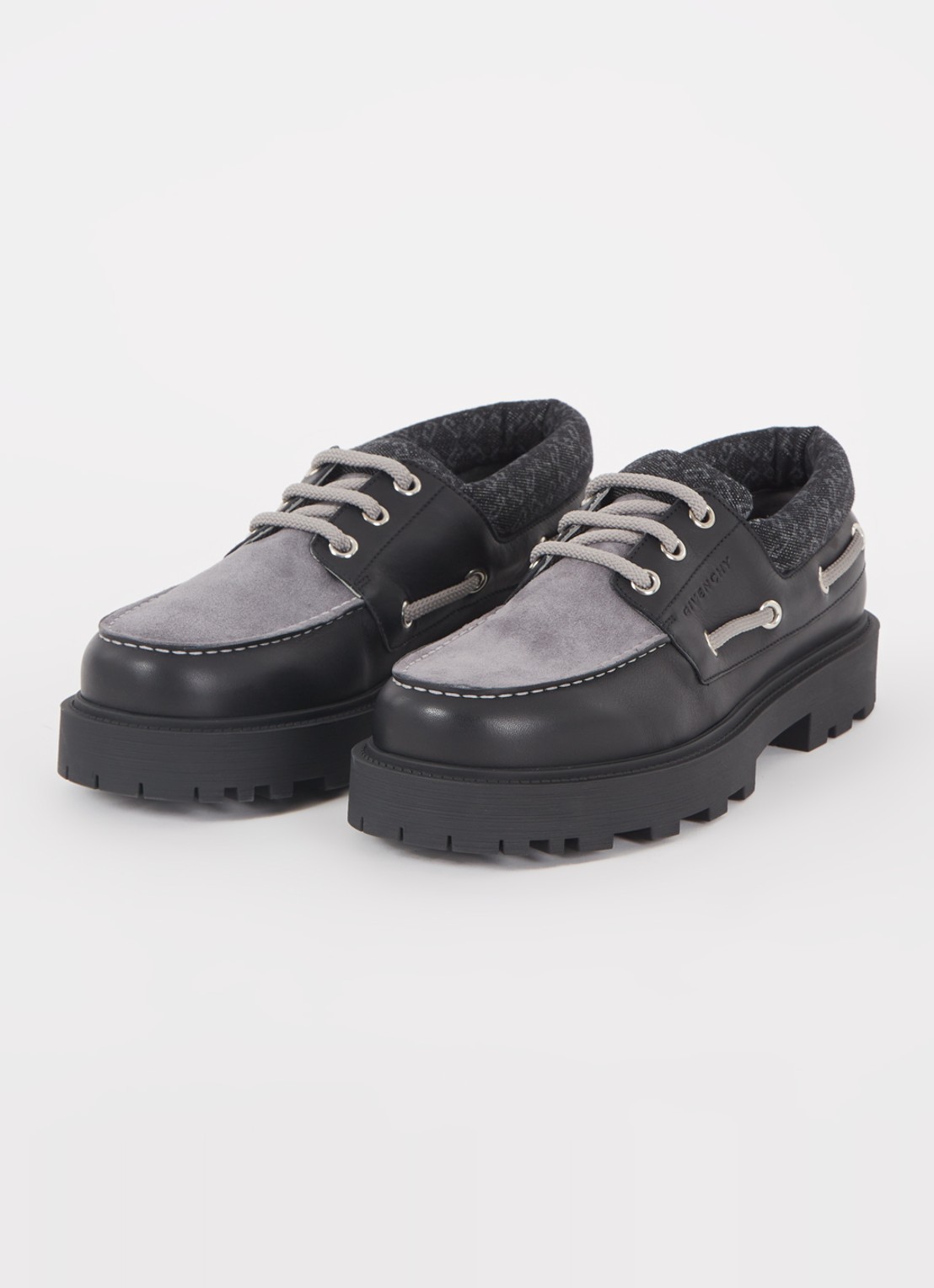 Givenchy Strom bootschoen van leer met suède details - detail zwart