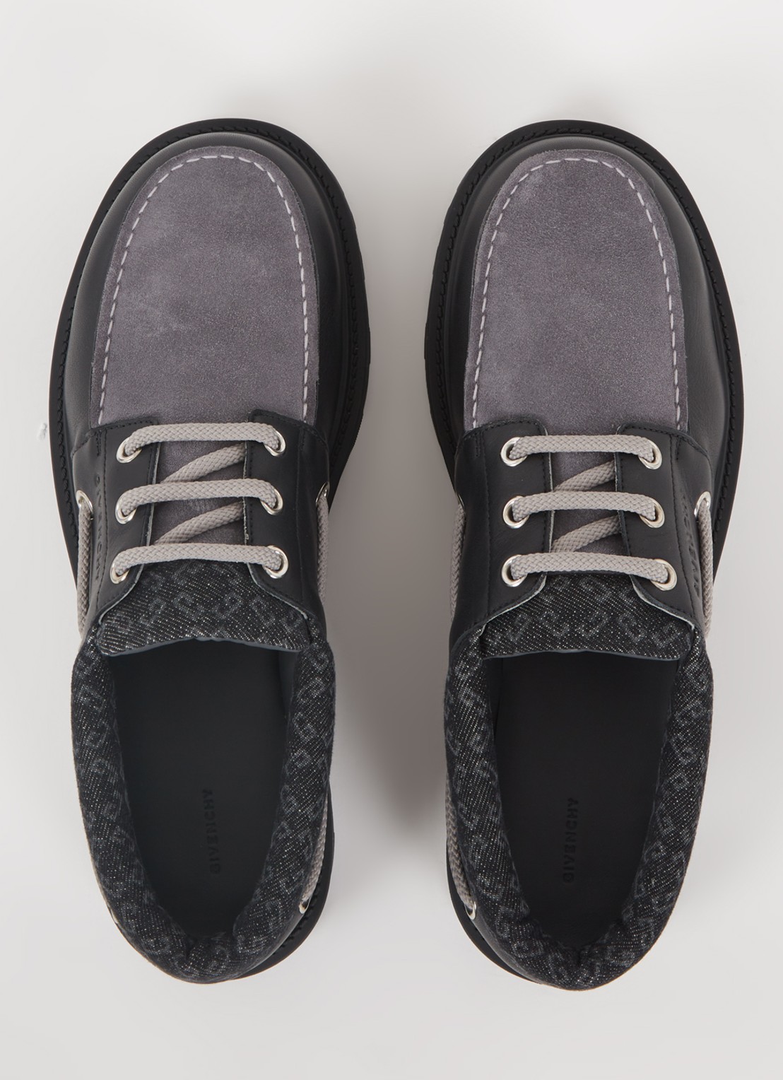 Givenchy Strom bootschoen van leer met suède details - detail 2 zwart