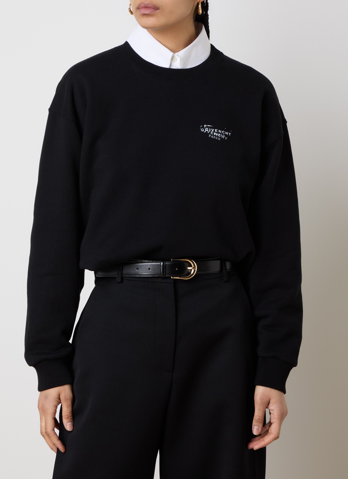 Givenchy Sweater met logo- en backprint - detail 4 zwart