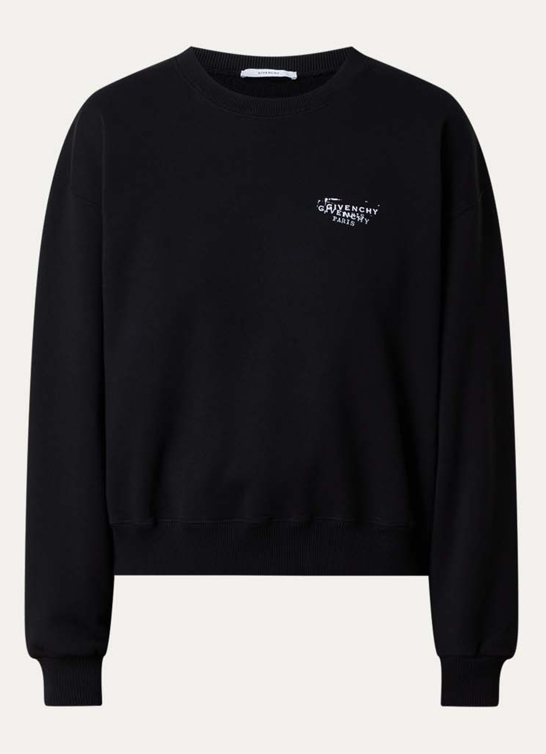 Givenchy Sweater met logo- en backprint - voorkant 2 zwart