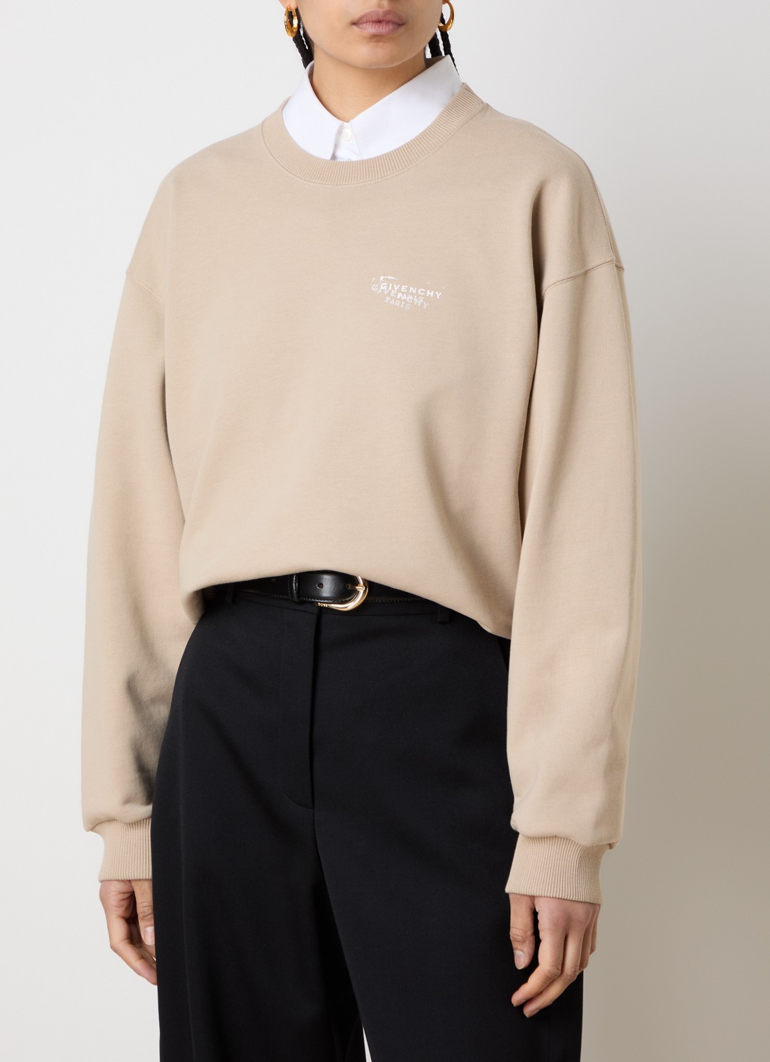 Givenchy Sweater met logo- en backprint - detail 4 beige