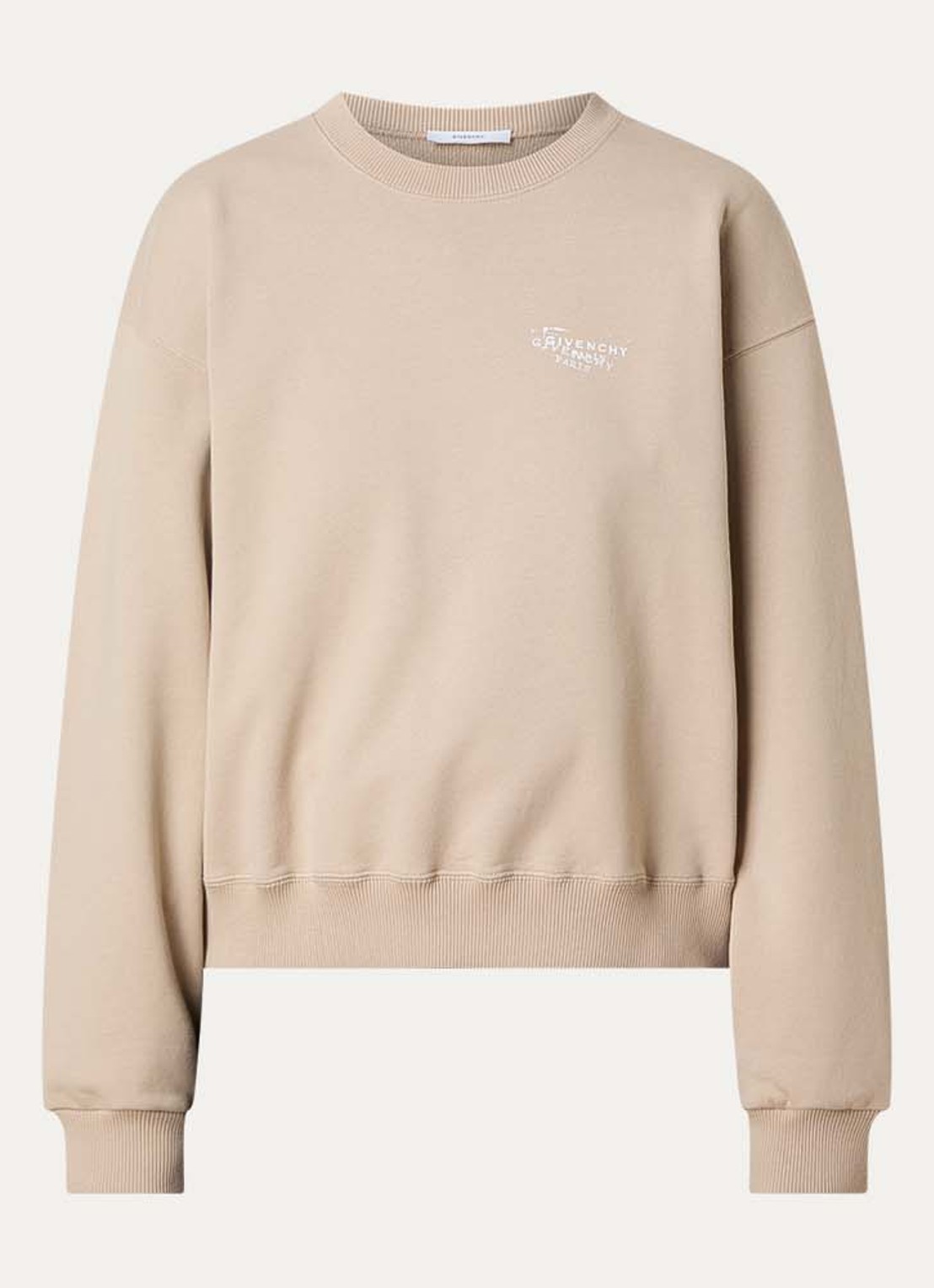 Givenchy Sweater met logo- en backprint - voorkant 2 beige