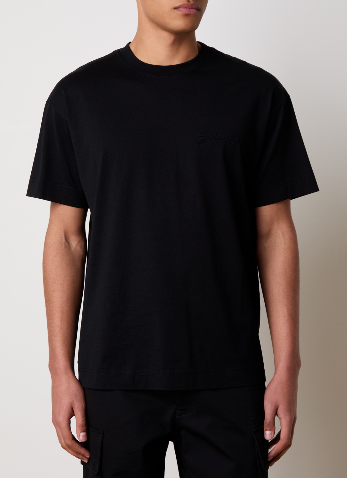 Givenchy T-shirt met 3D logo - detail 2 zwart