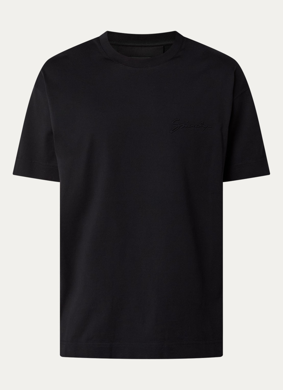 Givenchy T-shirt met 3D logo - voorkant 4 zwart