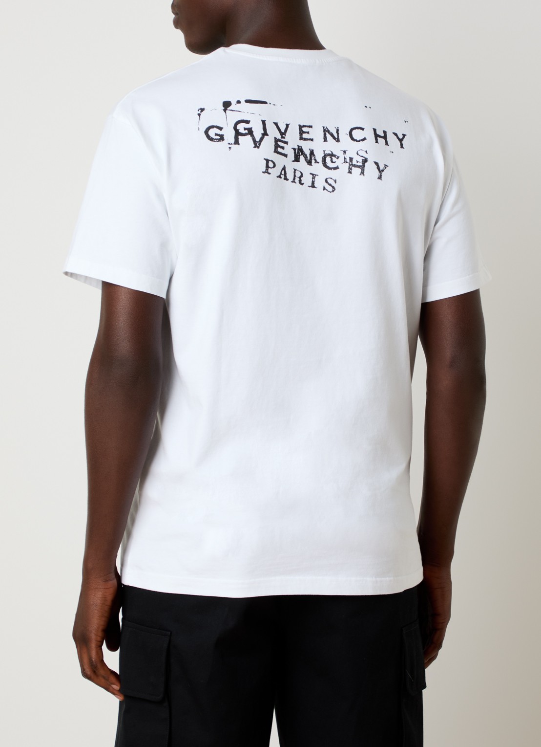 Givenchy T-shirt met logo- en backprint - detail 4 wit