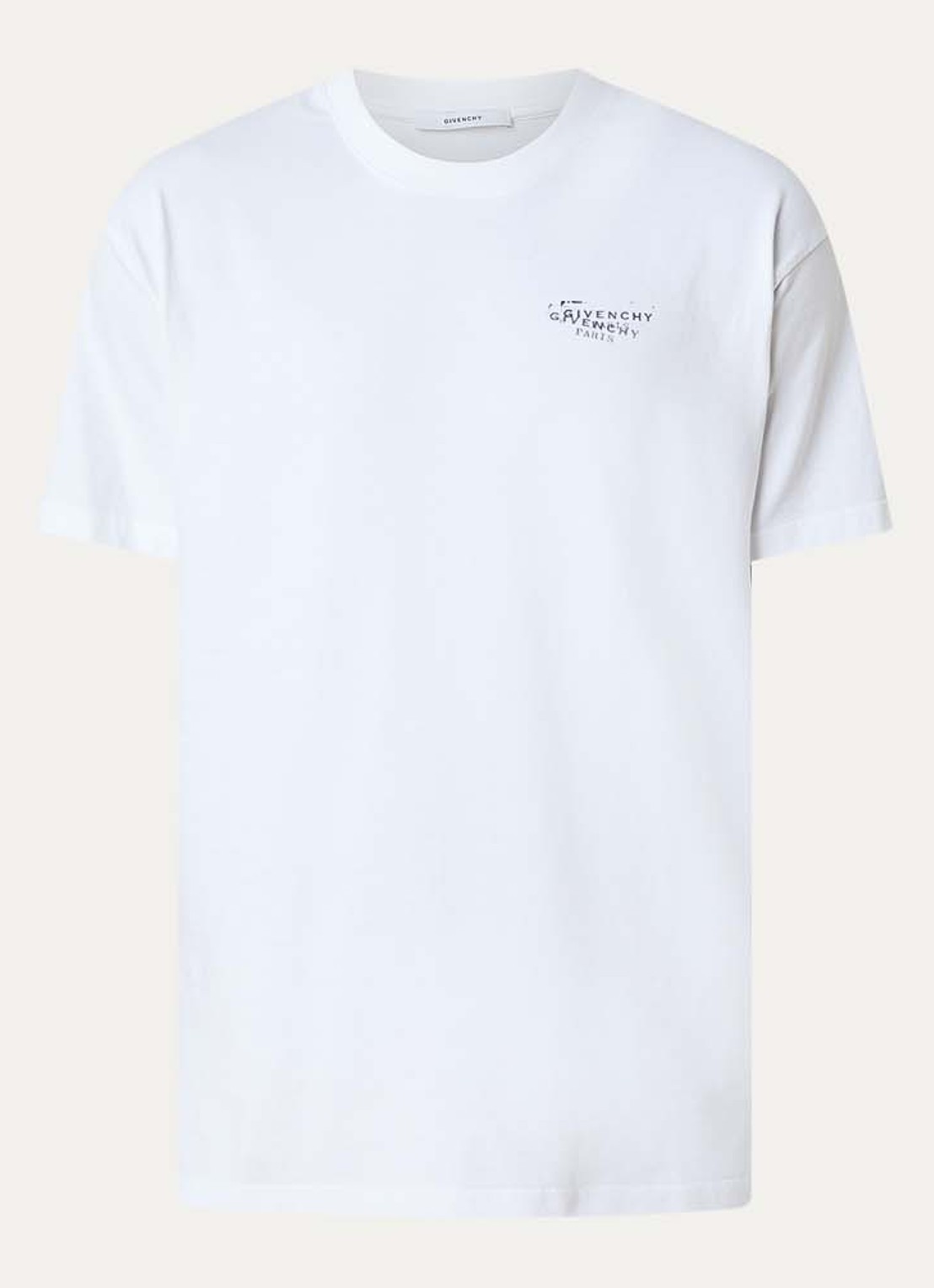 Givenchy T-shirt met logo- en backprint - voorkant 2 wit