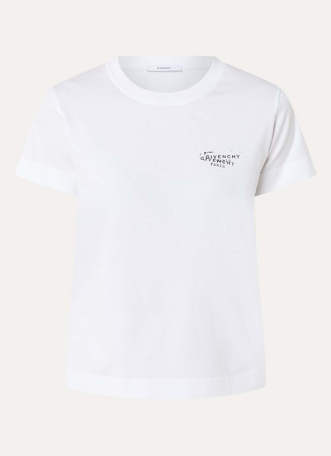 Givenchy T-shirt met logo- en backprint - voorkant wit