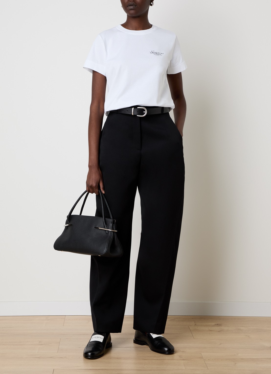 Givenchy T-shirt met logo- en backprint - voorkant 2 wit