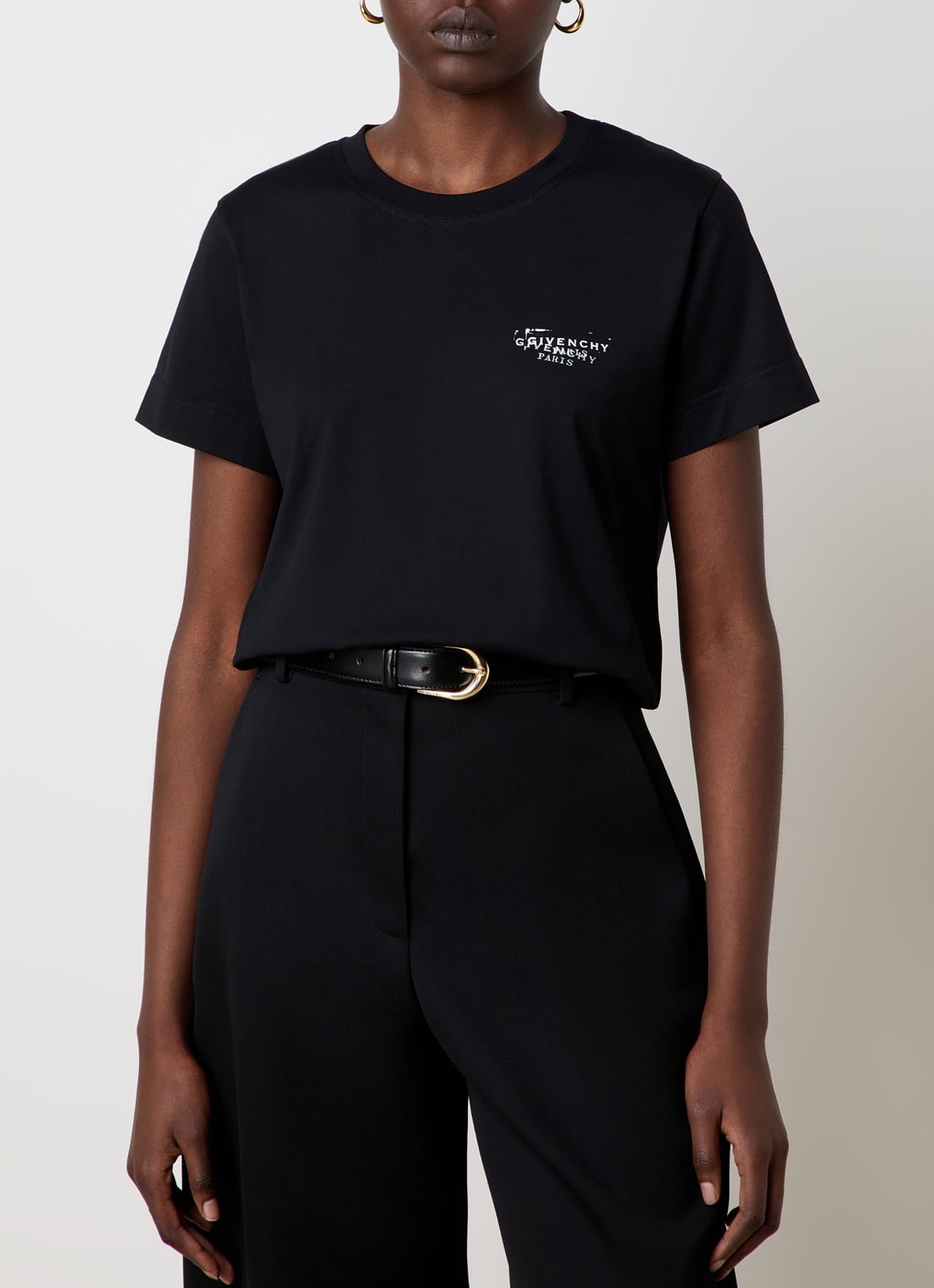 Givenchy T-shirt met logo- en backprint - achterkant zwart