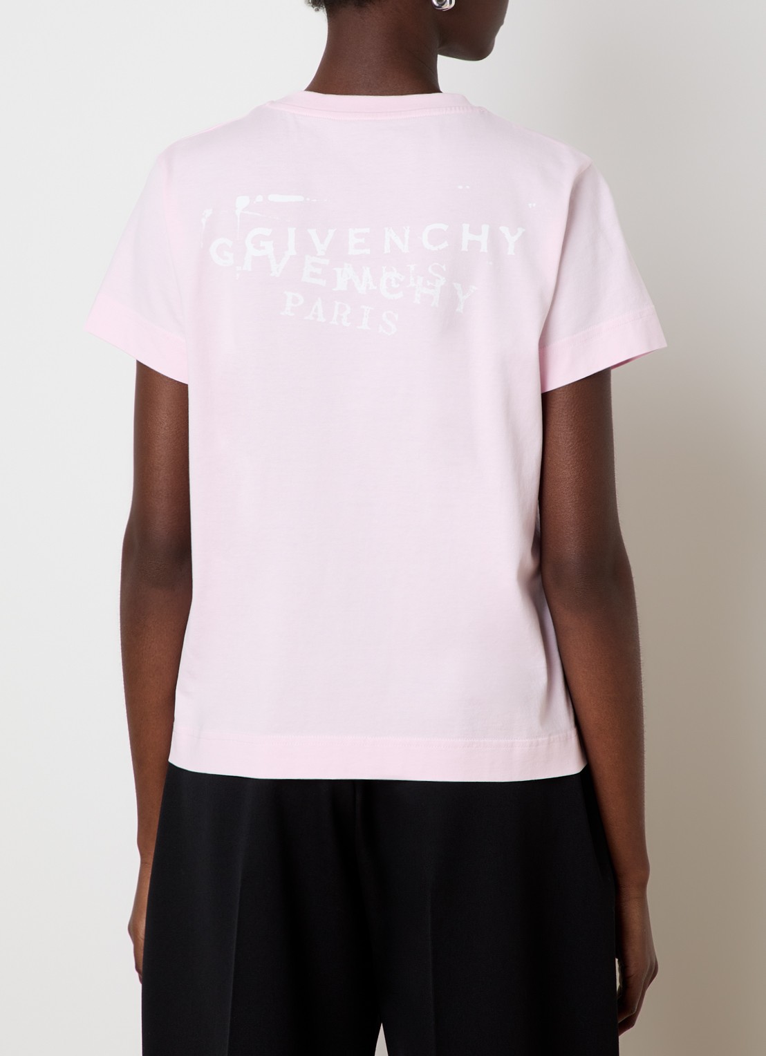 Givenchy T-shirt met logo- en backprint - detail 3 roze