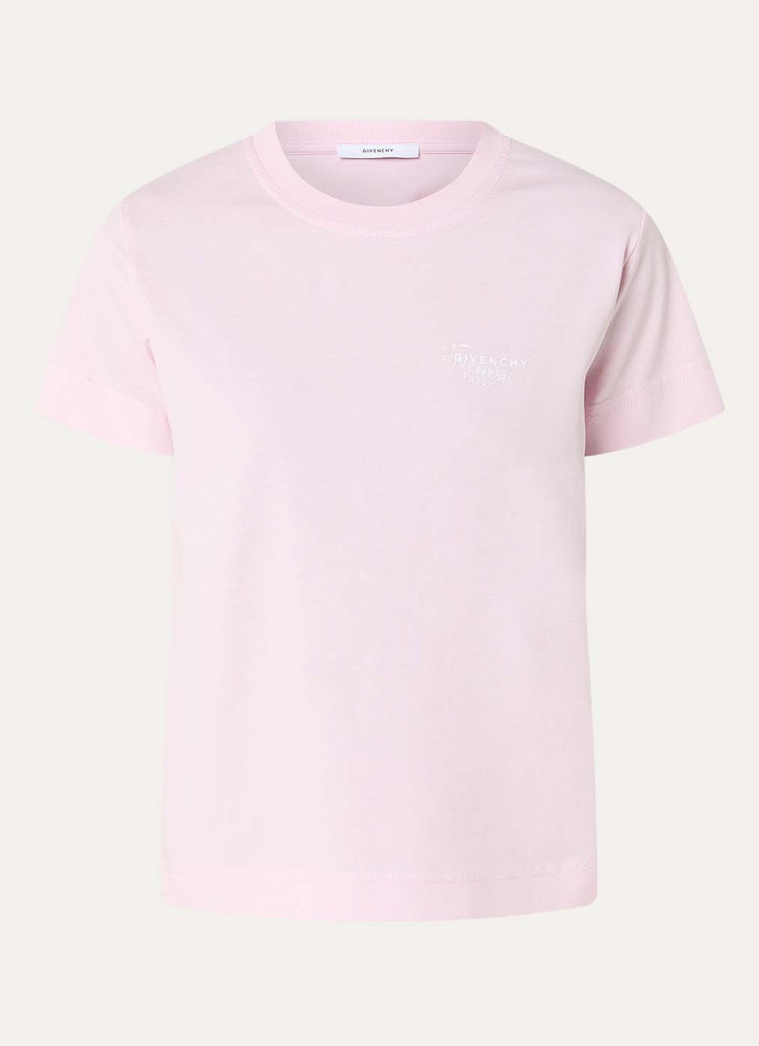 Givenchy T-shirt met logo- en backprint - voorkant roze