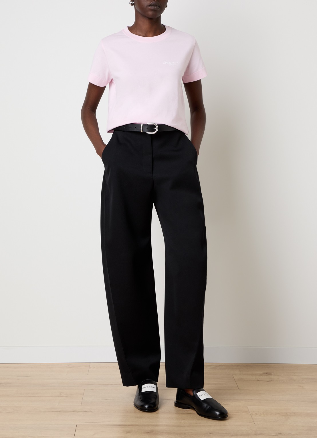 Givenchy T-shirt met logo- en backprint - voorkant 2 roze