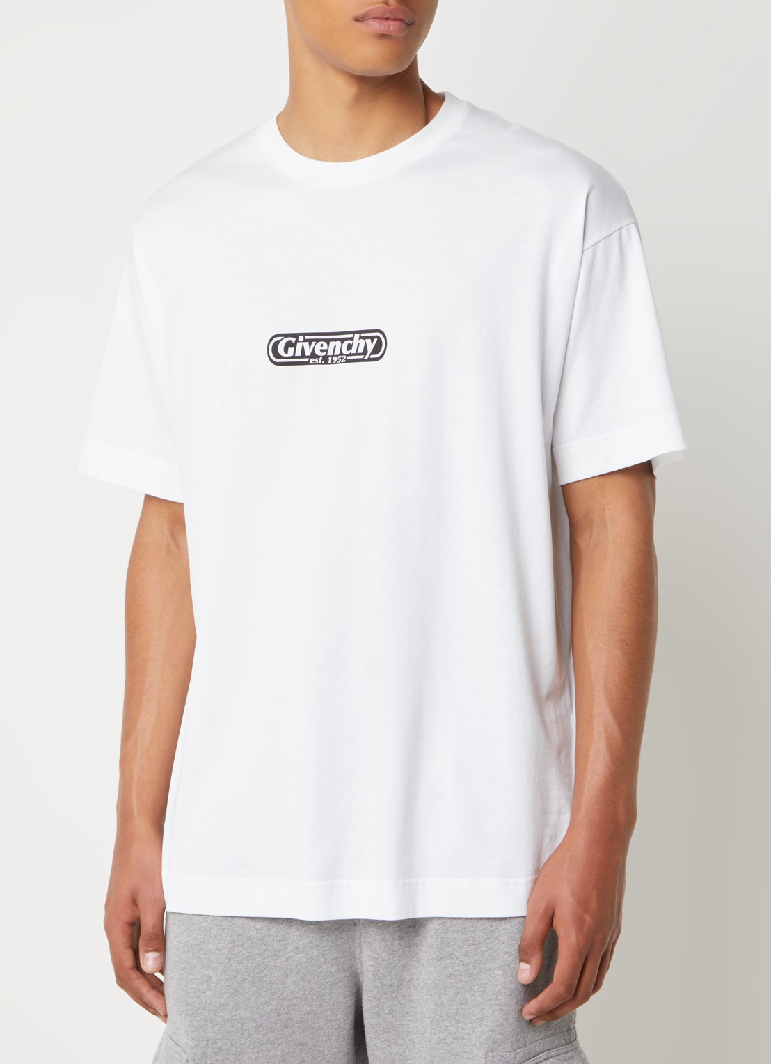 Givenchy T-shirt met logo - detail 4 wit