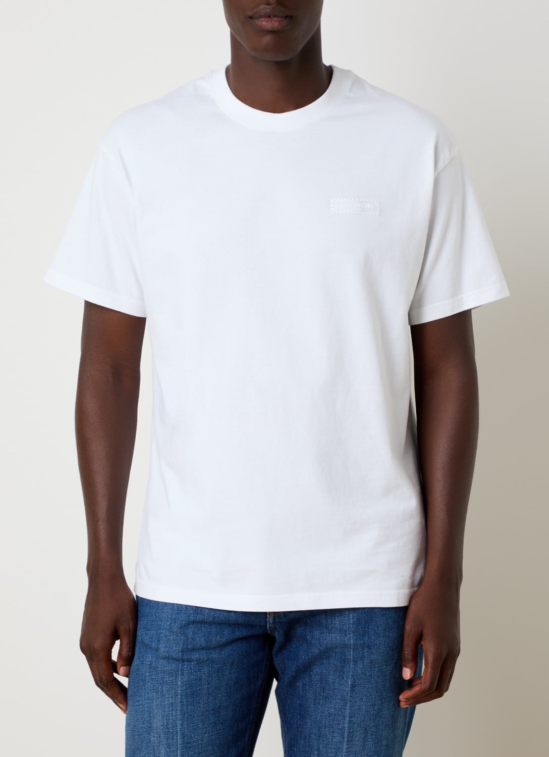 Givenchy T-shirt met logo - detail 4 wit