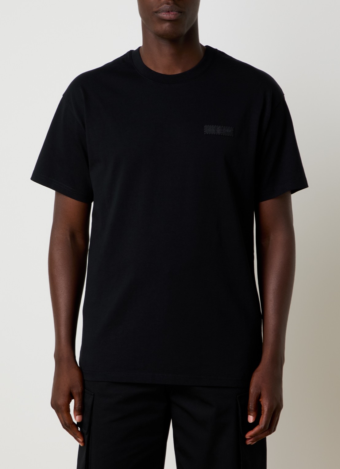 Givenchy T-shirt met logo - detail 4 zwart