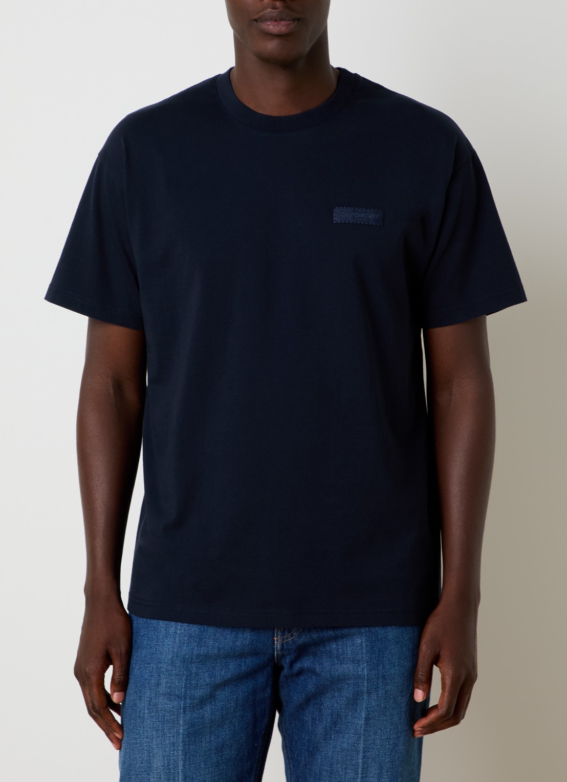 Givenchy T-shirt met logo - detail 4 donkerblauw